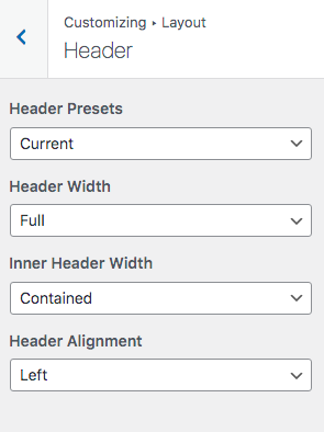 Snapshot of GeneratePress Free Container Layout Settings