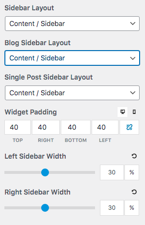 GeneratePress Pro Customize Layout Sidebars