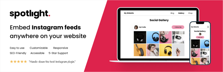 Spotlight Social Media Feeds – instagram WordPress plugin