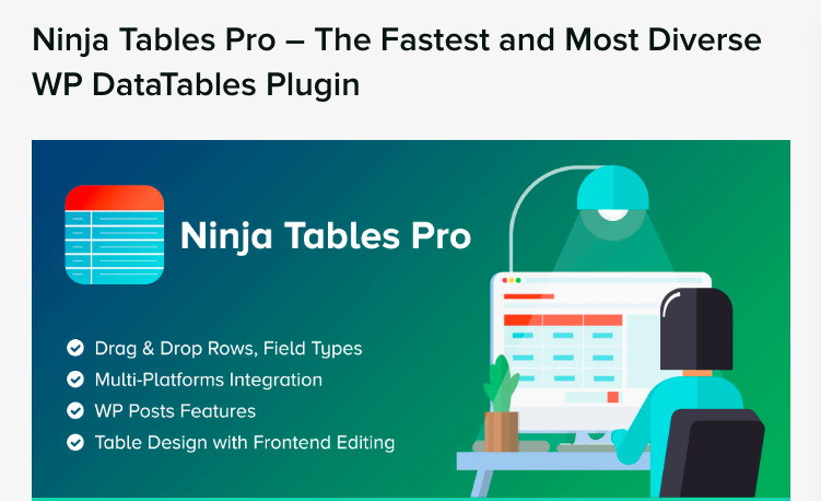 Ninja Tables WordPress Plugin