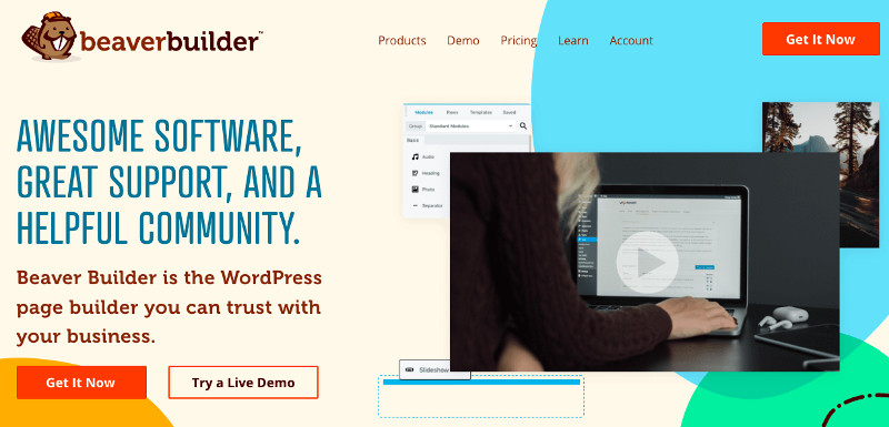 BeaverBuilder Home Page Screenshot
