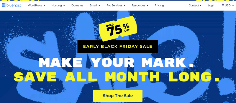 Bluehost Hosting Deal for Black friday