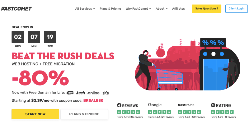 FastComet Hosting Deal for cyber monday and Black friday