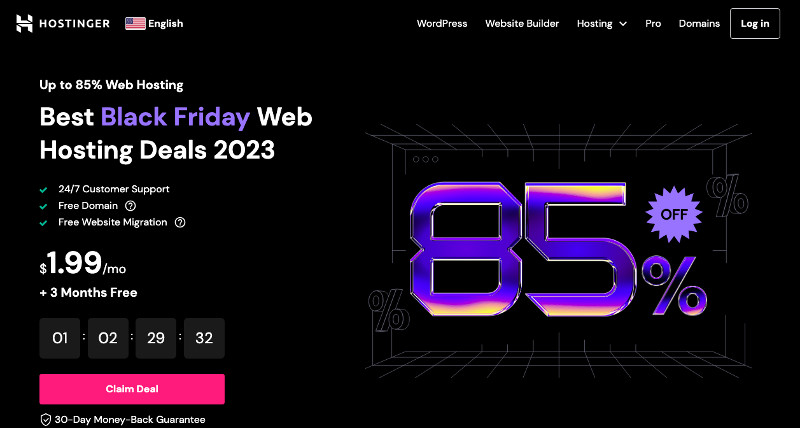 Hostinger Discount Black Friday Cyber Monday 2023