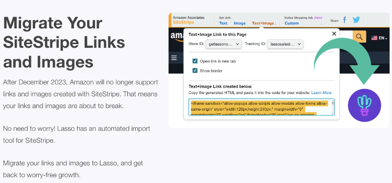 Amazon SiteStripe Images Lasso